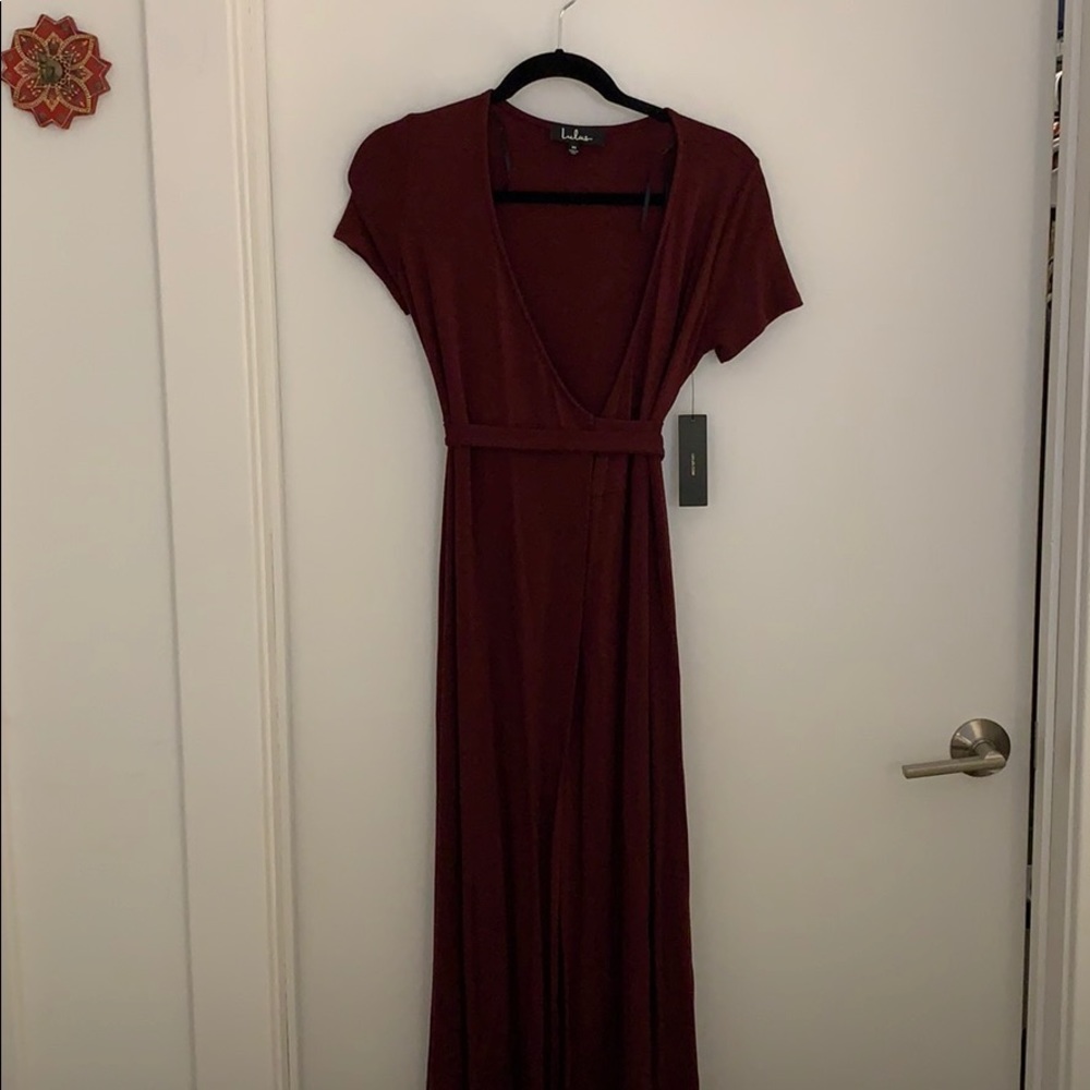 Long plum dress